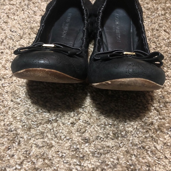 Authentic Louis Vuitton Black Elba Ballerina Flat - Picture 8 of 16